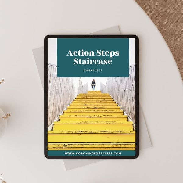 Action Steps Staircase Worksheet Set