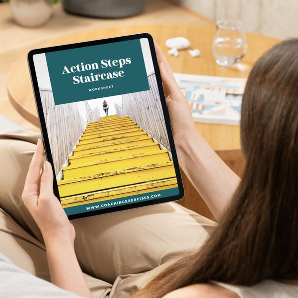 Action Steps Staircase Worksheet Set