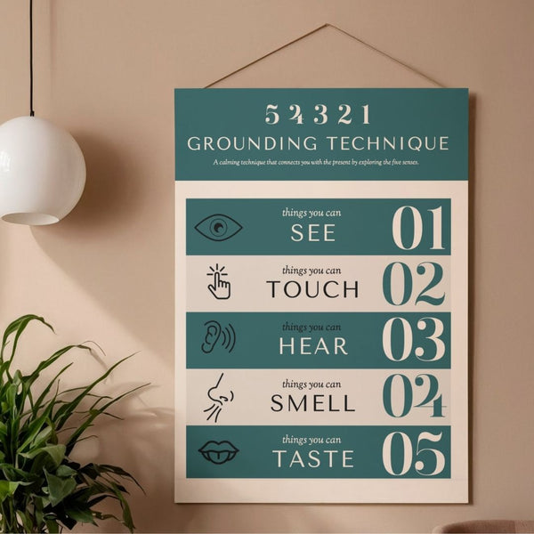 5-4-3-2-1 Grounding Technique Poster