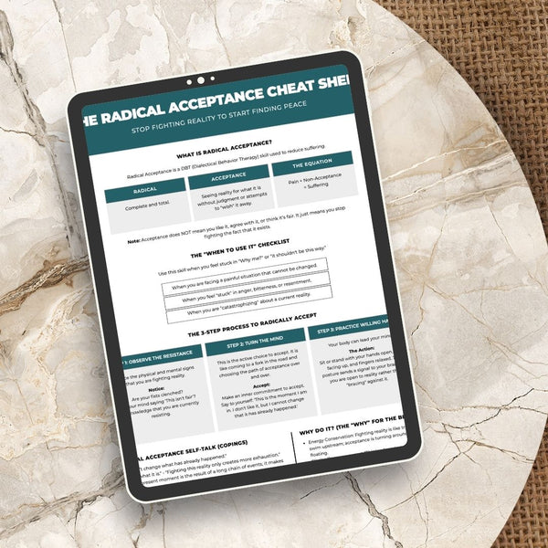 The Radical Acceptance Cheat Sheet