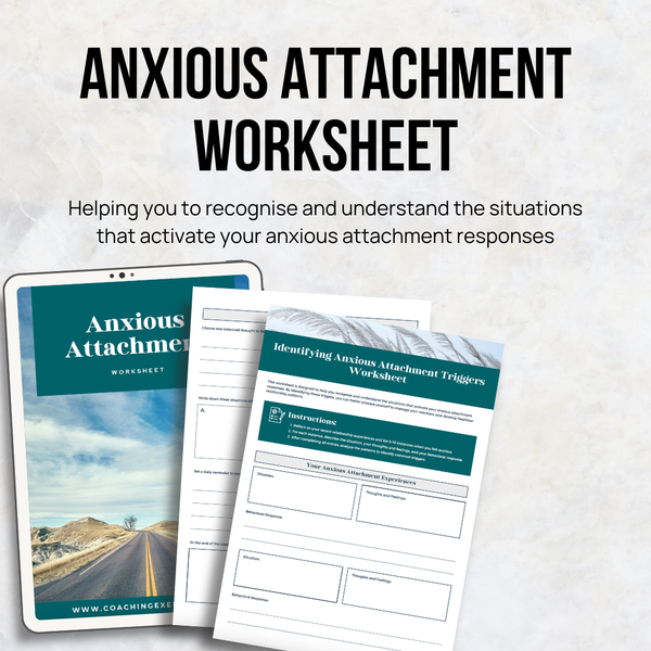 Anxious Attachment Worksheet | Self-Soothing & Secure Relationships ...