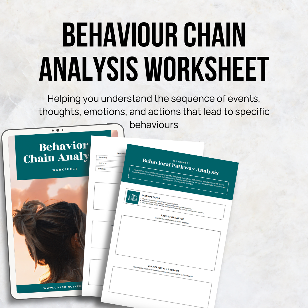 Behaviour Chain Analysis Worksheet | Break Habits & Emotional Cycles ...
