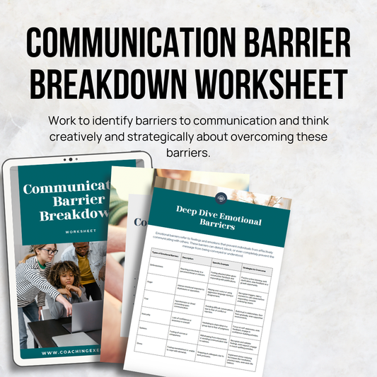 Communication Barrier Breakdown Worksheet