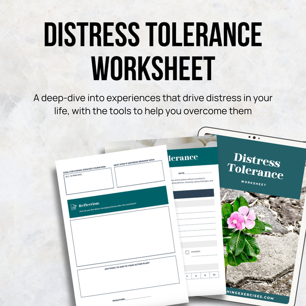 Distress Tolerance Worksheet for Emotional Regulation at Work ...
