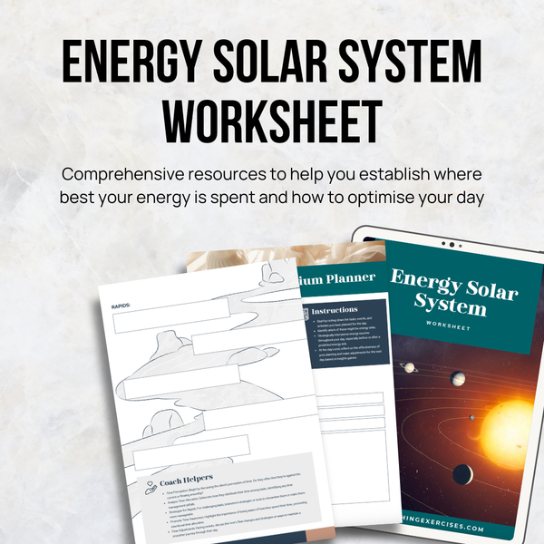 Energy Check Exercise Energy Management Worksheet | Visual Tool for Burnout & Balance ...