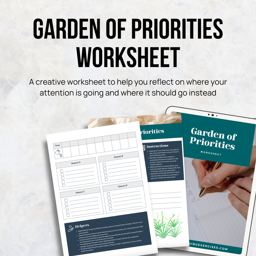 Garden of Priorities Worksheet | Clarify What Matters Most – Coaching ...