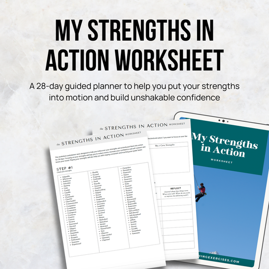 My Strengths in Action Worksheet | 28-Day Strength Tracker for Leaders ...