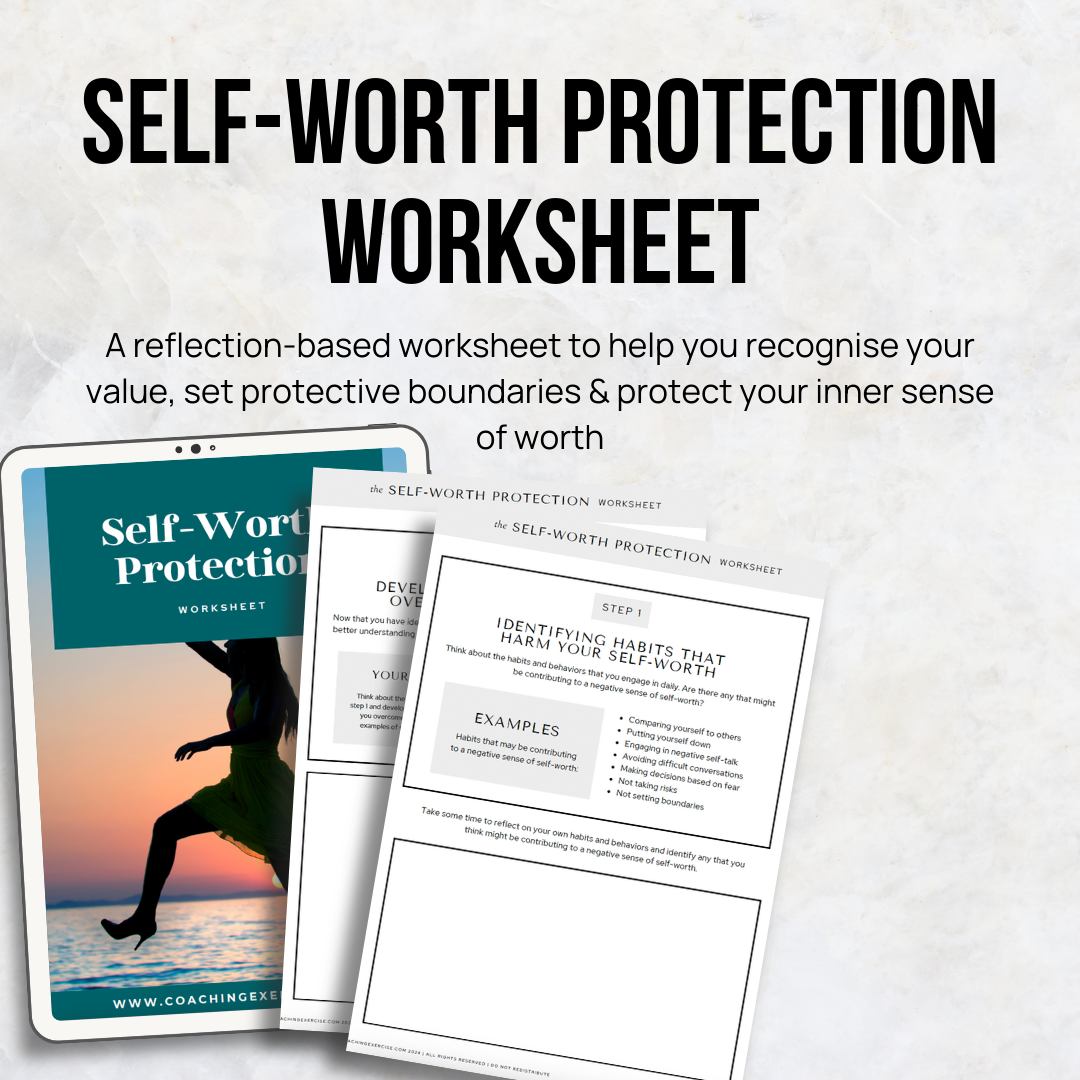 Self-Worth Protection Worksheet