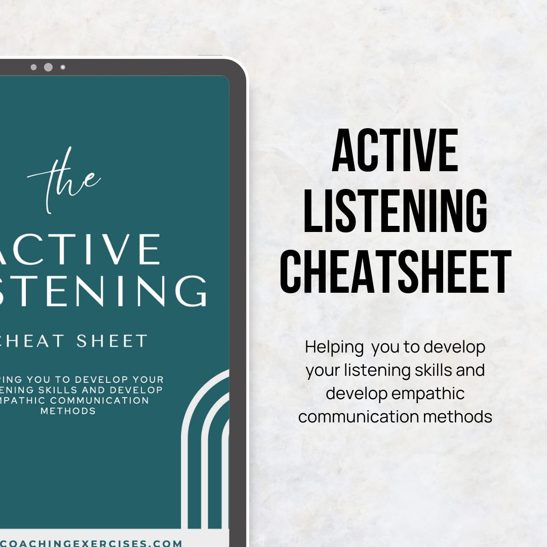 Active Listening Cheatsheet | Professional Communication Skills Tool